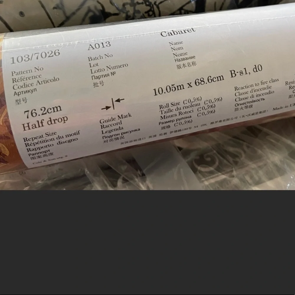 Cole & Son Luxury wallpaper New 2 rolls!
